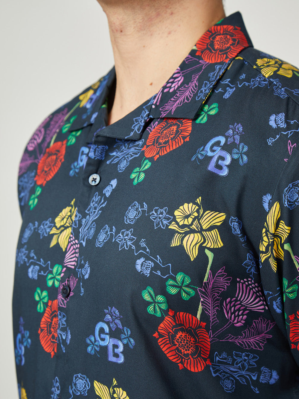 Ben Sherman Team GB Floral Shirts Navy | FPTY09548