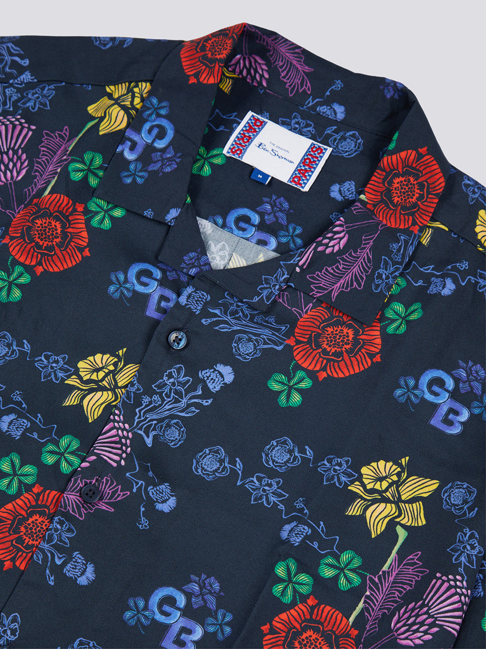 Ben Sherman Team GB Floral Shirts Navy | FPTY09548