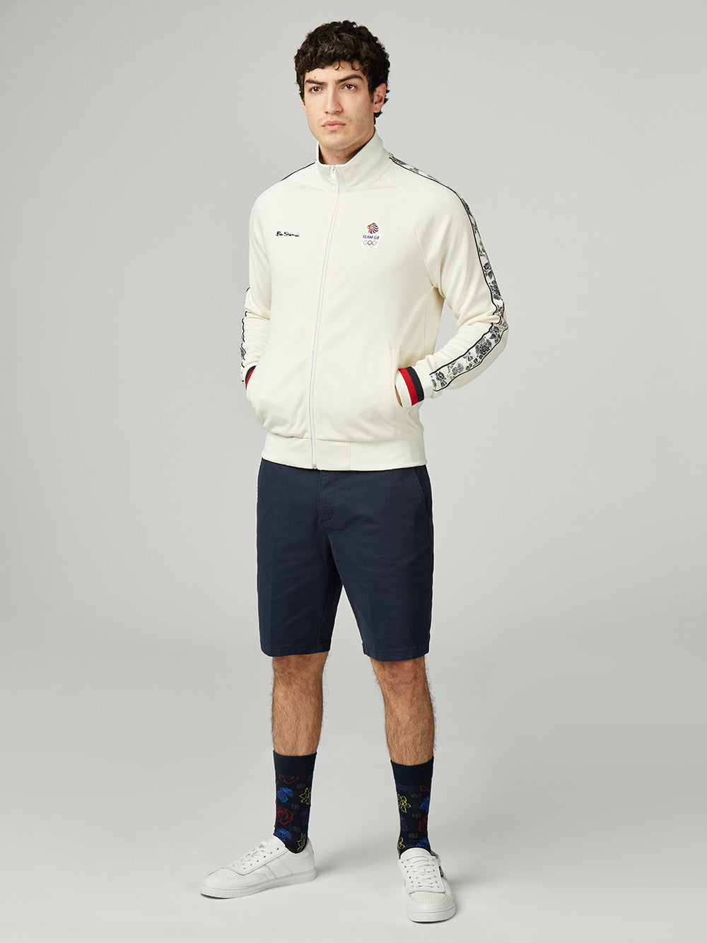 Ben Sherman Team GB Taped Track Top Jackets White | XGJH37951