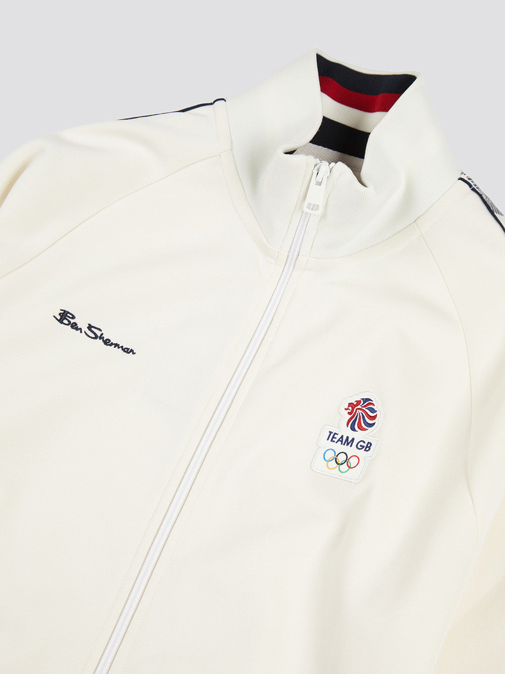 Ben Sherman Team GB Taped Track Top Jackets White | XGJH37951