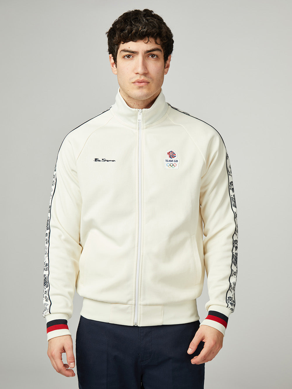 Ben Sherman Team GB Taped Track Top Jackets White | XGJH37951