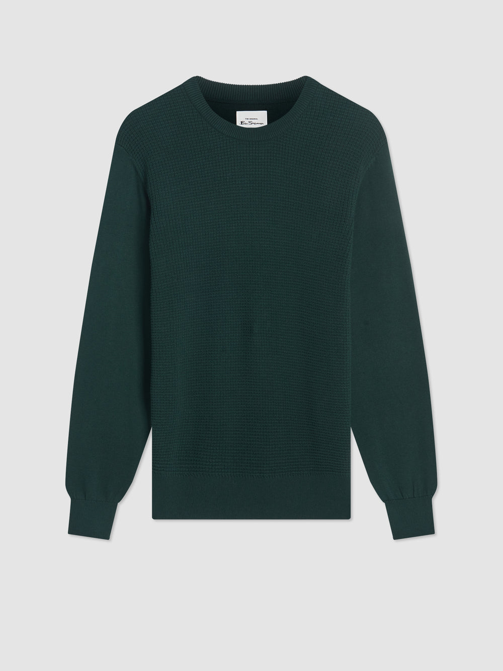 Ben Sherman Textured Crewneck Knitwear Dark Green | REQY76914