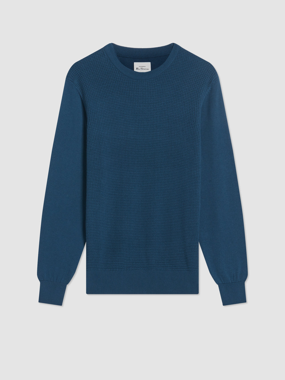 Ben Sherman Textured Crewneck Knitwear Indigo | OTMG39625