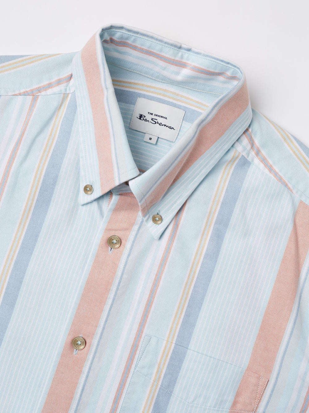 Ben Sherman The Oxford Ivy Stripe Long-Sleeve Shirts Blue | NYXK42850