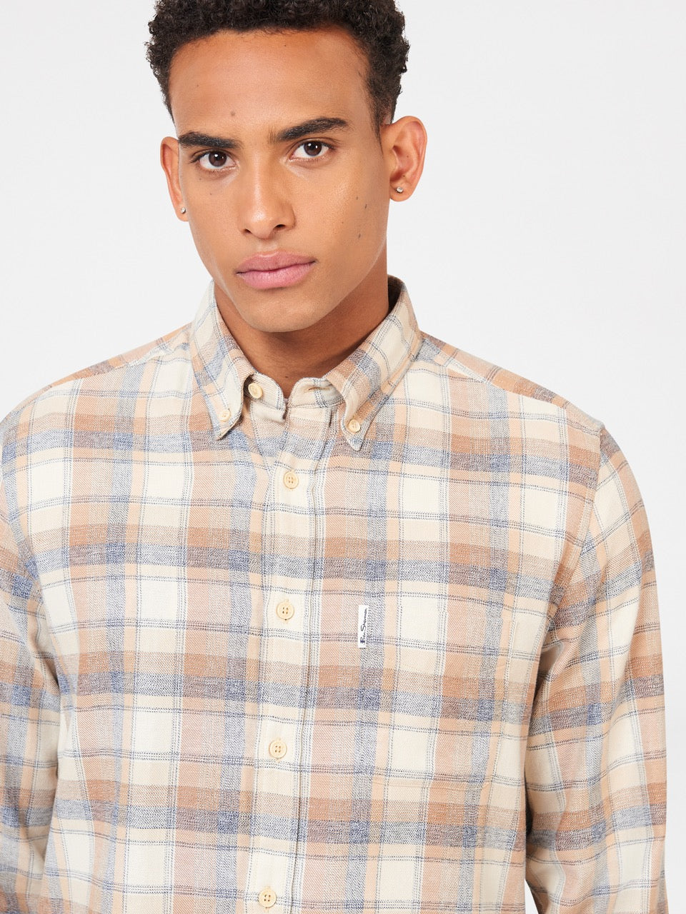 Ben Sherman Twisted Yarn Check Shirts Brown | VCID54293