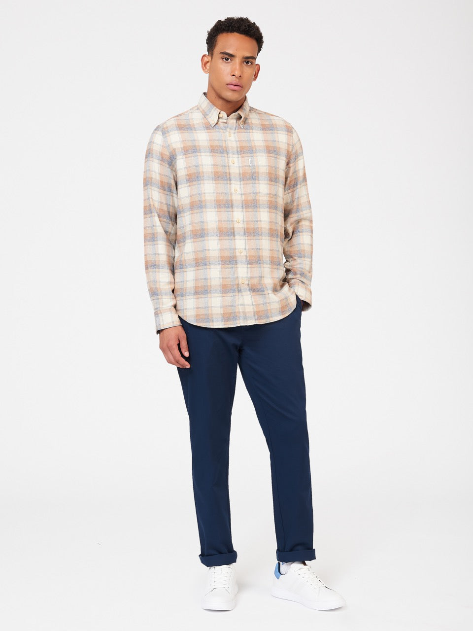 Ben Sherman Twisted Yarn Check Shirts Brown | VCID54293