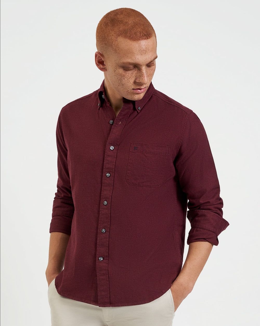 Ben Sherman Uniform Flannel Shirts Burgundy / Navy / Beige | ZBJS17658